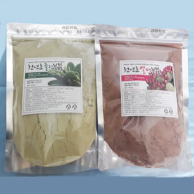 천년초-천년초 분말 가루 500g (냉풍제습건조) - 상품 이미지