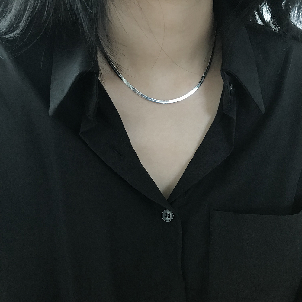 써지컬 체인 목걸이 남녀공용 무알러지 - 상세 이미지 5