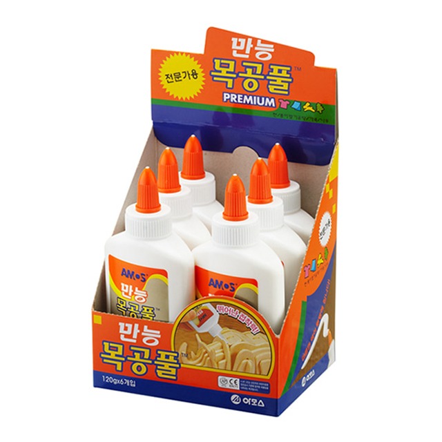 아모스 목공 풀 120g 6개 - 상품 이미지