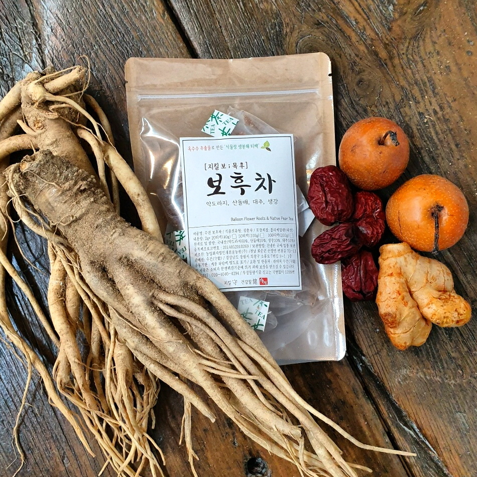 국산100% 배 도라지생강차 보후차 20티백 저온로스팅 - 상품 이미지