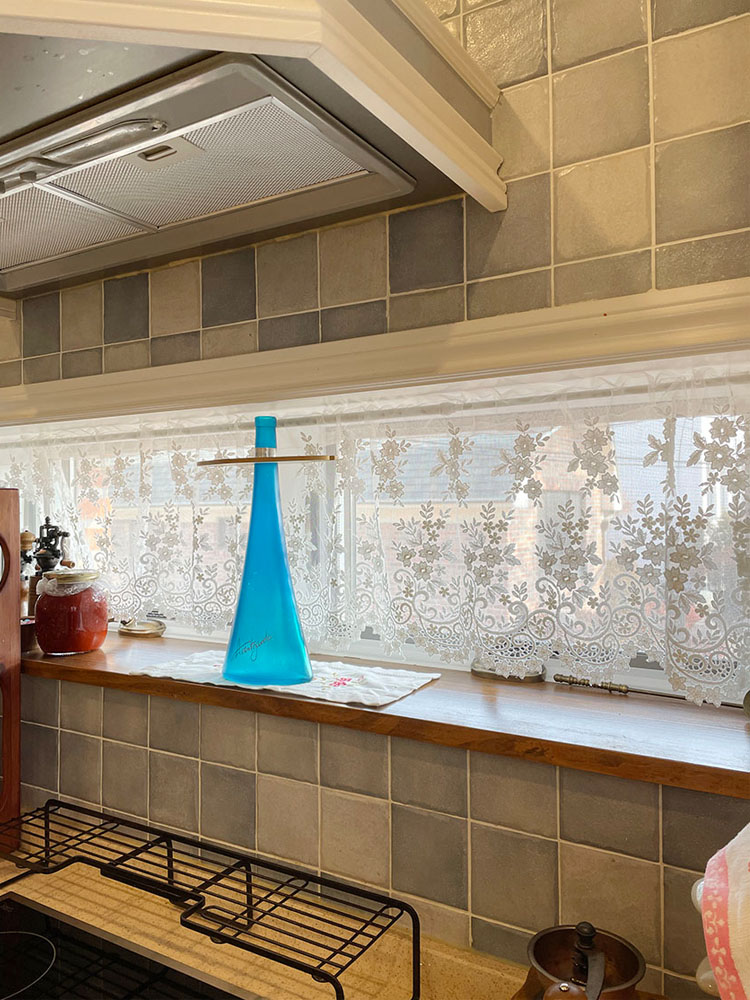 들꽃 자수 주방 바란스 카페창 커튼