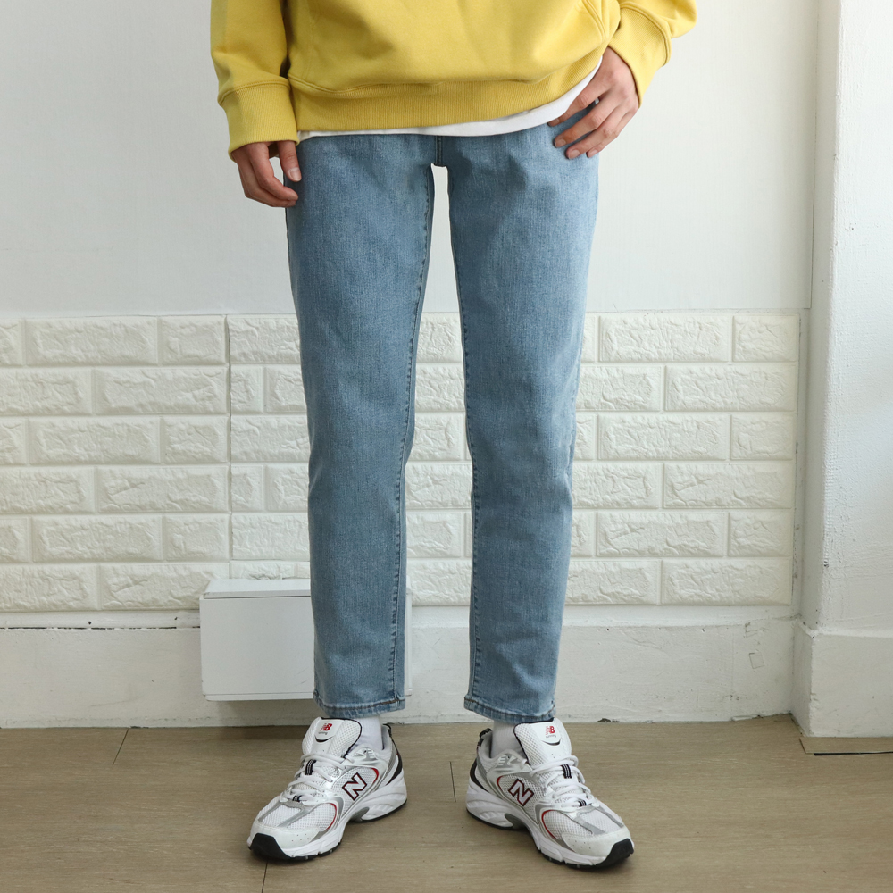 남자청바지 빅사이즈 허벅돼 스판 밴딩청바지