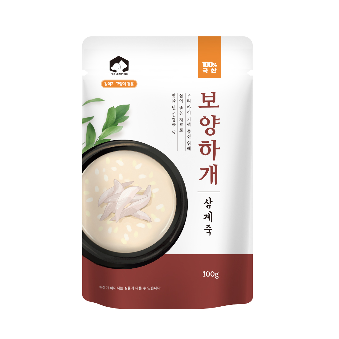 펫러닝 강아지삼계탕 강아지캔 통조림 습식 간식 보양하개 닭고기, 100g, 1개 - 상품 이미지