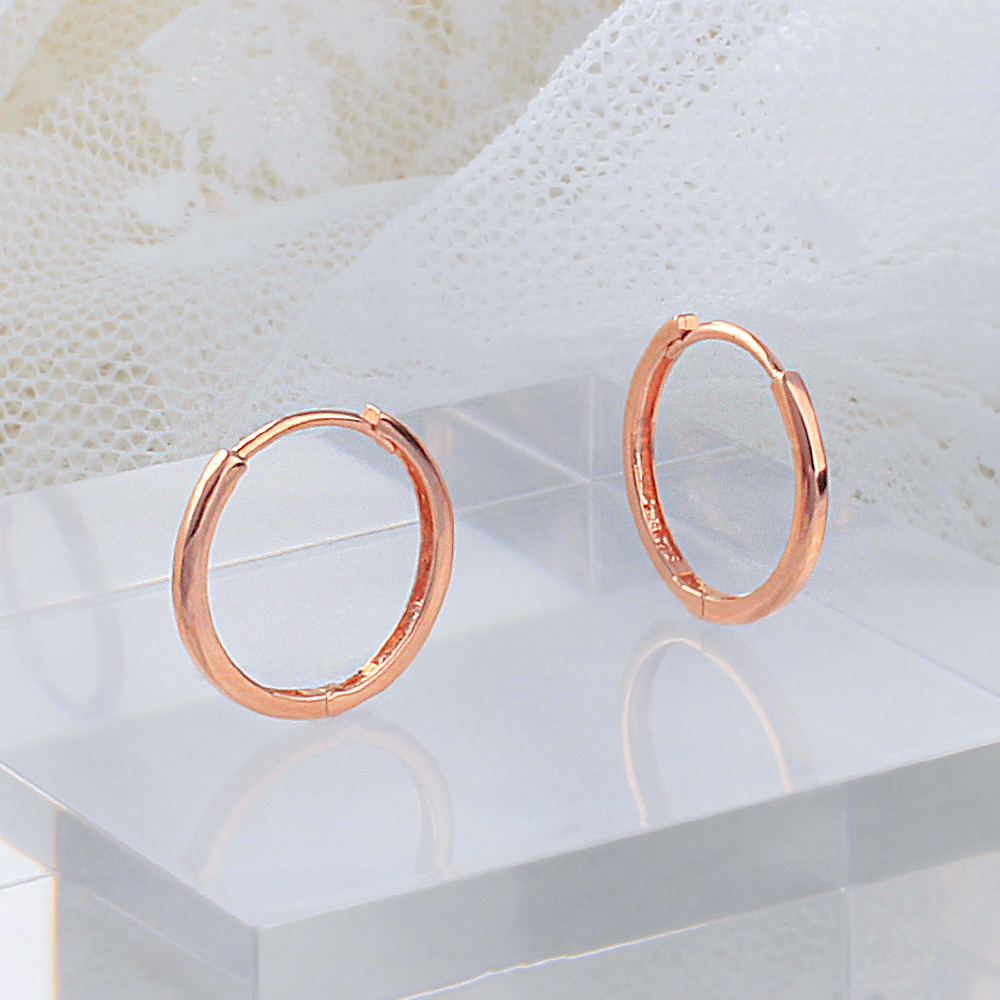 17미리 원터치 14K 링 귀걸이 기본 슬림 베이직 심플 여성 금 데일리