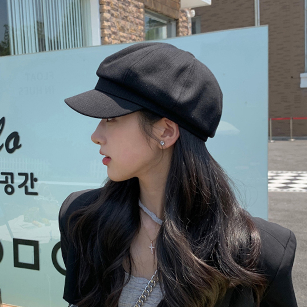 캐쥬얼 여성 빵모자 팔각모 뉴스보이 헌팅캡 모자 - 상세 이미지 4