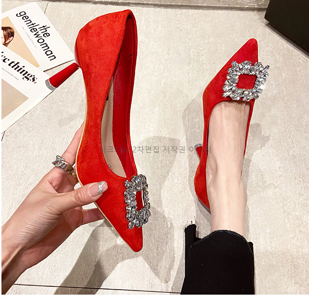 (당일배송) 브루나 7cm 스틸레토 큐빅 펌프스 구두 힐 1color 상세 이미지 20