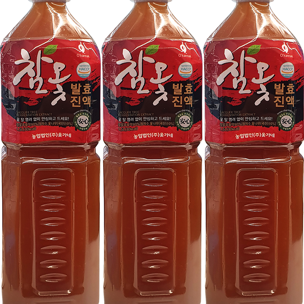 옻가네 참옻발효진액 1.5LX3병 참옻진액 옻물 옻나무 옻닭 - 상품 이미지