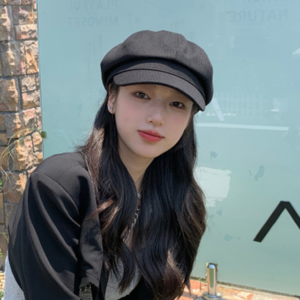 캐쥬얼 여성 빵모자 팔각모 뉴스보이 헌팅캡 모자 - 상세 이미지 5