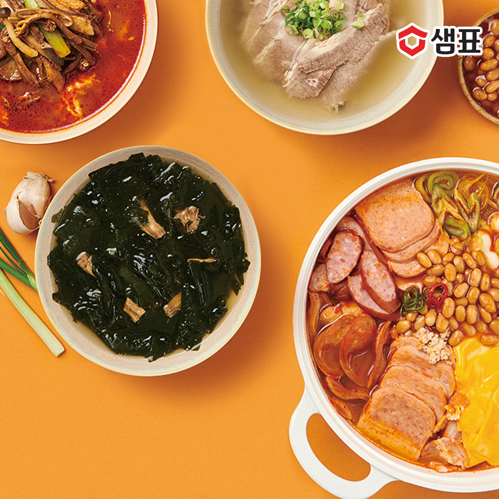 샘표 생생듬뿍 국탕찌개 4종 450g 4+4팩 (육개장 곰탕 미역국 부대찌개) - 상세 이미지 2