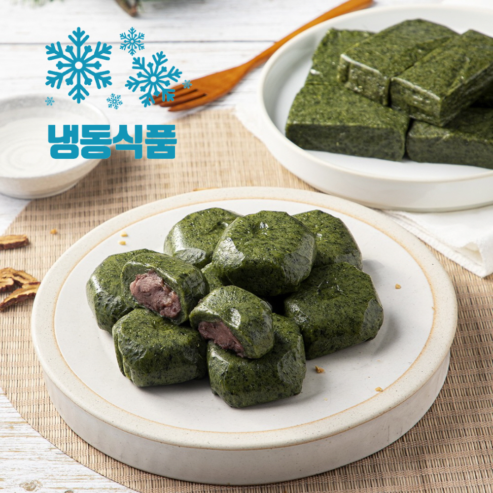 냉동 귀한 수리취나물로 만든 인절미 찹쌀떡 혼합 2kg - 상품 이미지