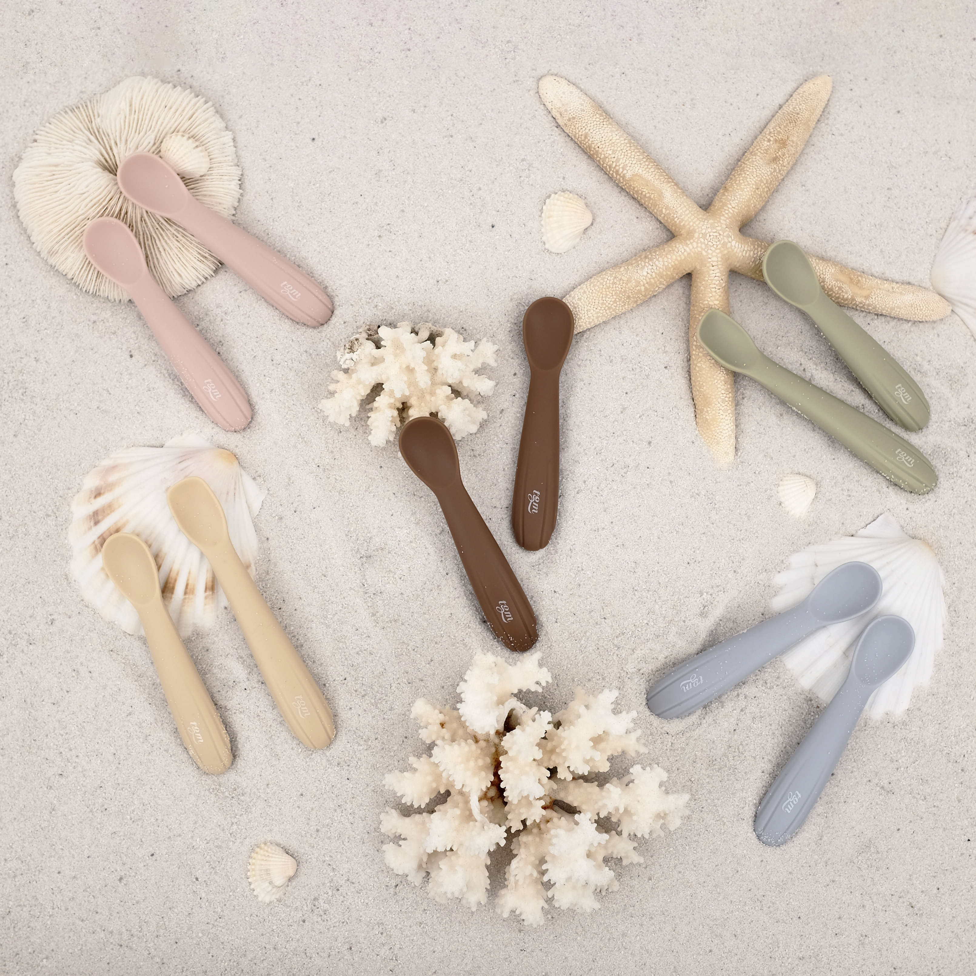 티지엠 조가비 이유식 스푼 초기1p+중기1p 자기주도 이유식 준비물 케이스 포함