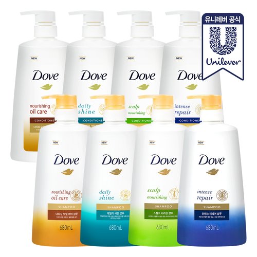 도브 샴푸 680ml 너리싱 오일 케어 머릿결 케어 머리카락 헤어 모발 영양 - 상세 이미지 2