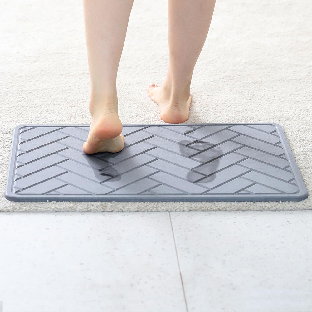 홈트너 단단한 규조토 욕실 주방 화장실 싱크대 미끄럼 방지 대형 L 디자인 발매트