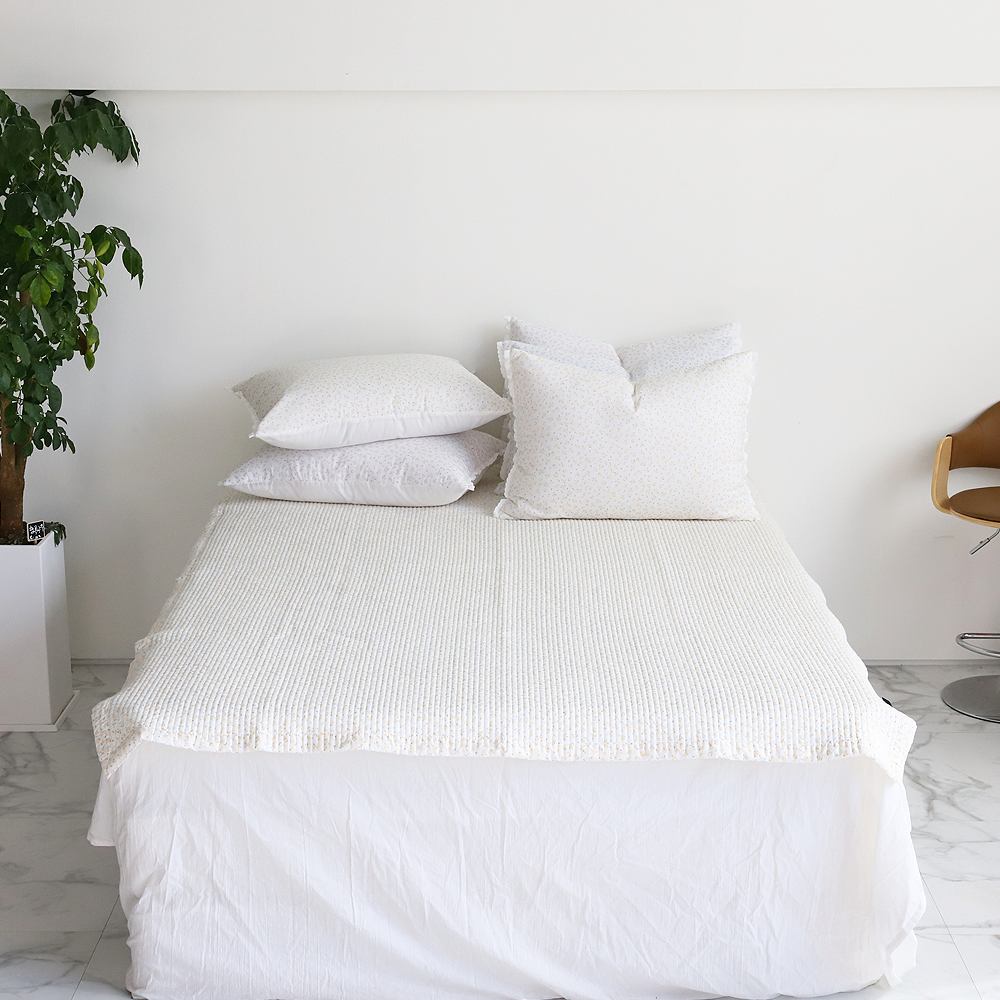 이불패드 송화침장 아사 순면패드 로라 줄누비 퀸 킹 침대패드