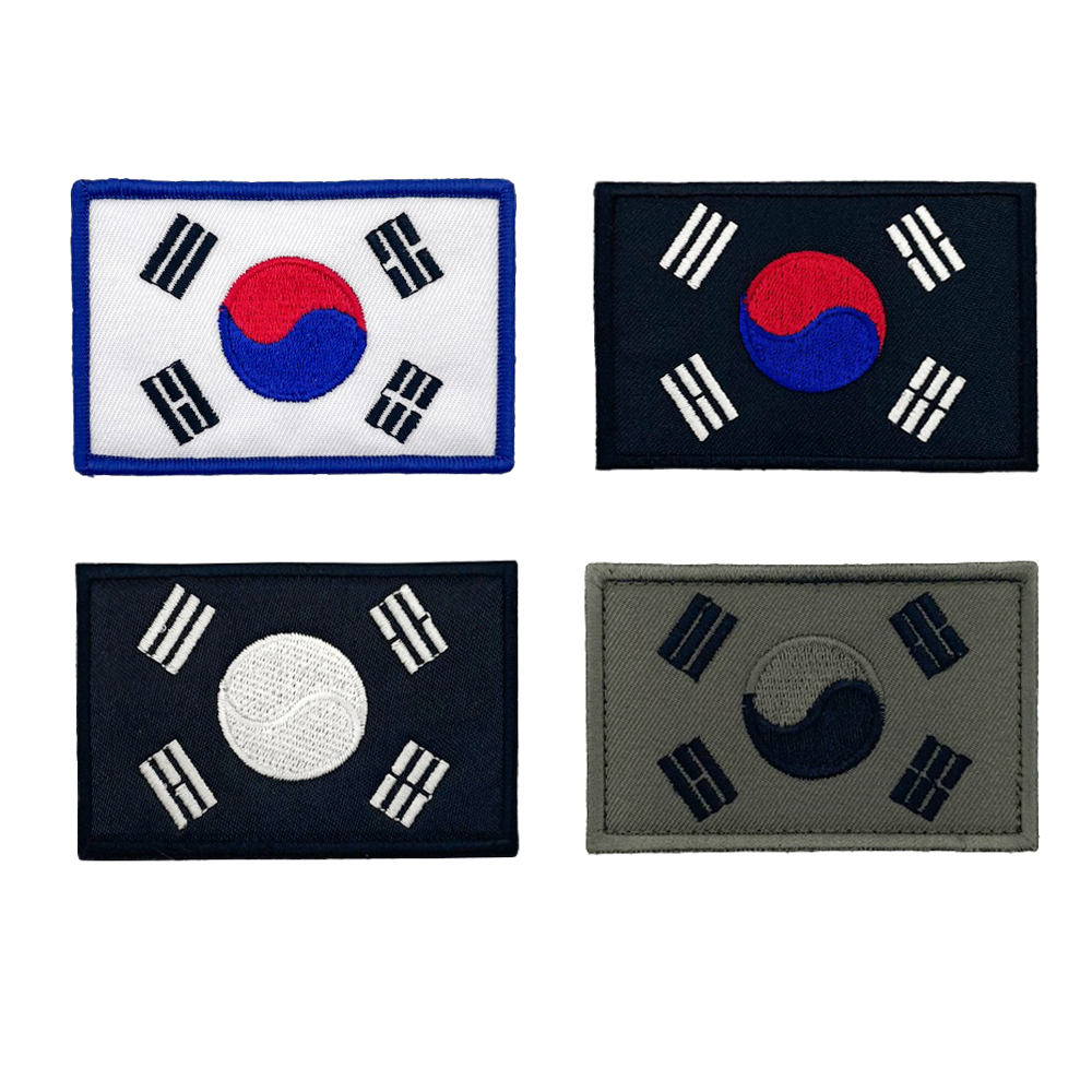 군인 벨크로 약장 태극기 명찰 육군 공군 해군 해병 ROKA 군인 컴뱃셔츠부착물 혈액형