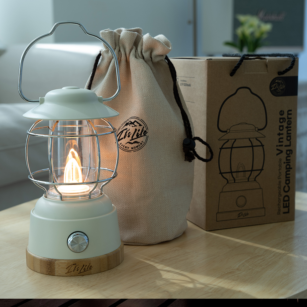 빈티지 감성 캠핑 랜턴 충전식 차박 LED 조명 램프