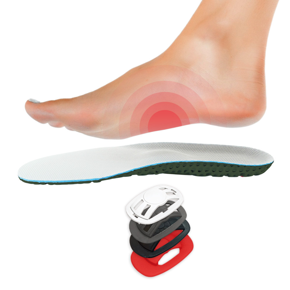 레드닥터 아치패드 기능성 깔창 아치 평발 요족 족저근막 자세 교정 오솔라이트 자동 발 마사지 깔창
