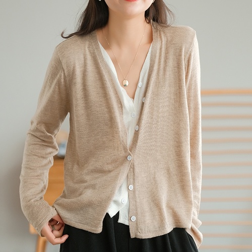 니트가디건 레이어드 봄 가을 - 상품 이미지