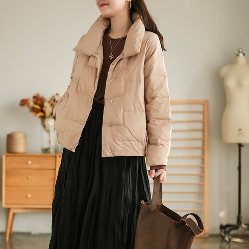 하마마스 겨울 오리털 숏 패딩점퍼 40 50대여성의류 미시옷 엄마옷