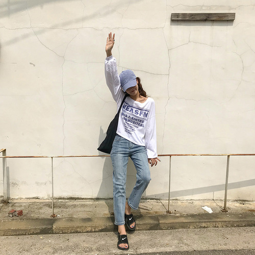 봄 9부 스판 데님팬츠 일자핏 - 상세 이미지 3