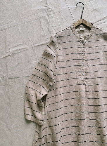 봄 아이보리 스트라이프 린넨원피스 40 50대여성의류 미시옷 엄마옷