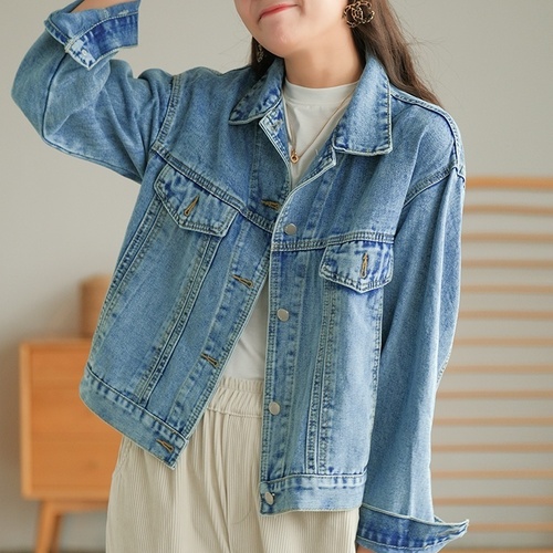 하마마스 가을 데님숏자켓 40 50대여성의류 미시옷 엄마옷 - 상세 이미지 2
