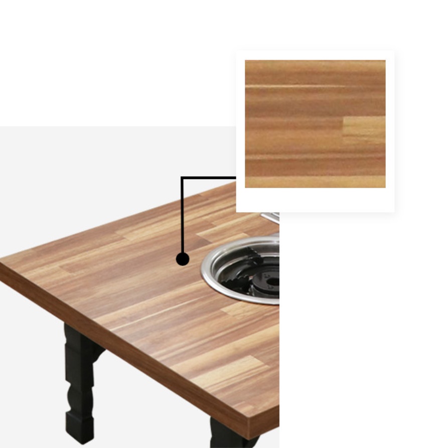 1인용 가정용 고기 불판상 미니 불판 식탁 소형 고기집 테이블 2인용 고깃집테이블 김건모