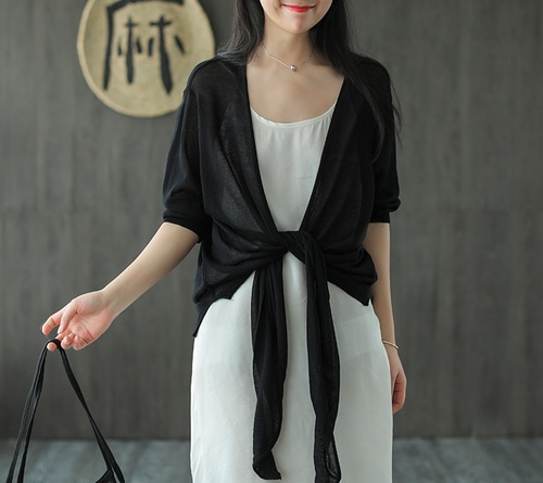 루즈핏 언발 여름가디건