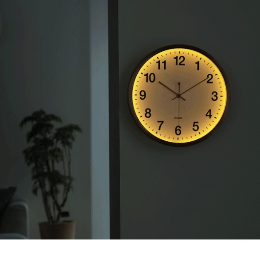 무소음 야광 벽시계 건전지 시계 벽걸이 LED 시계 무선 - 상세 이미지 3