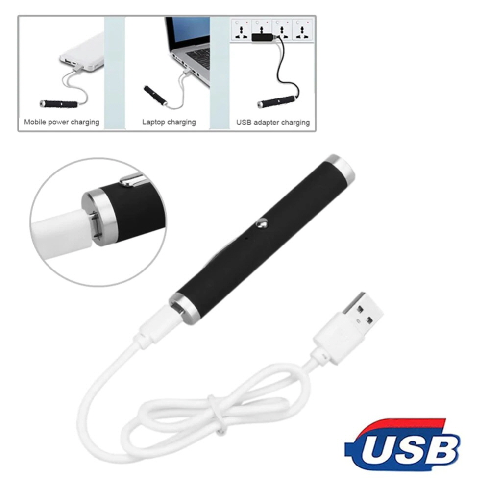 미니 레이저포인터 그린 고출력 레이저빔 별지시기 레이저펜 USB 충전식 소형 현장 이미지 6