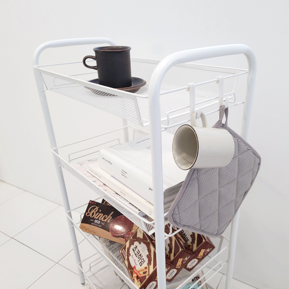 간식진열대 수납장 이동식트레이 바퀴달린선반 이동 미니트롤리3단