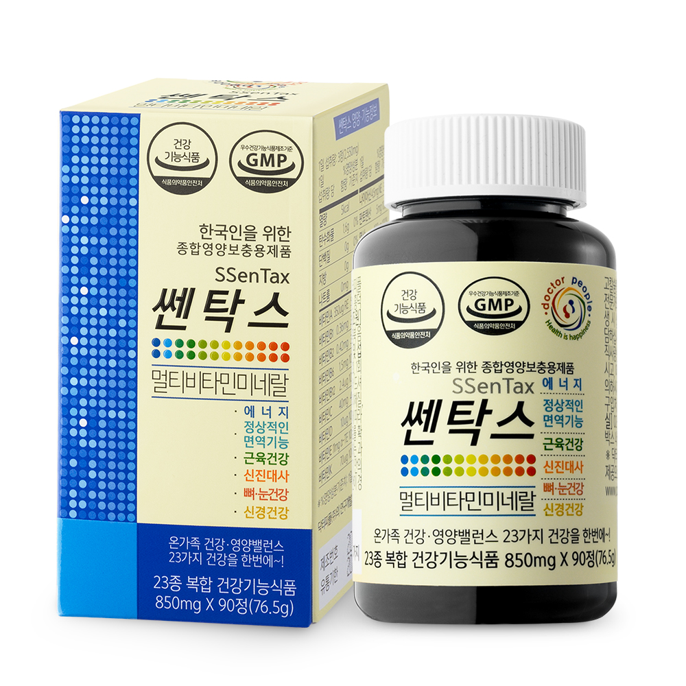 닥터피플 쎈탁스 멀티비타민미네랄 90정(병), 1박스 - 상품 이미지