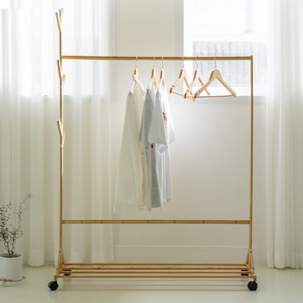 프레덴 원목행거 2size 이동식행거 가방걸이 옷행거