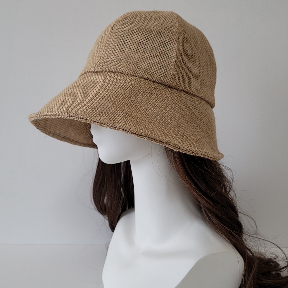 챙넓은모자 산책 휴양지 비치 여행 자외선차단 밀짚 벨크로 모자 - 상세 이미지 4