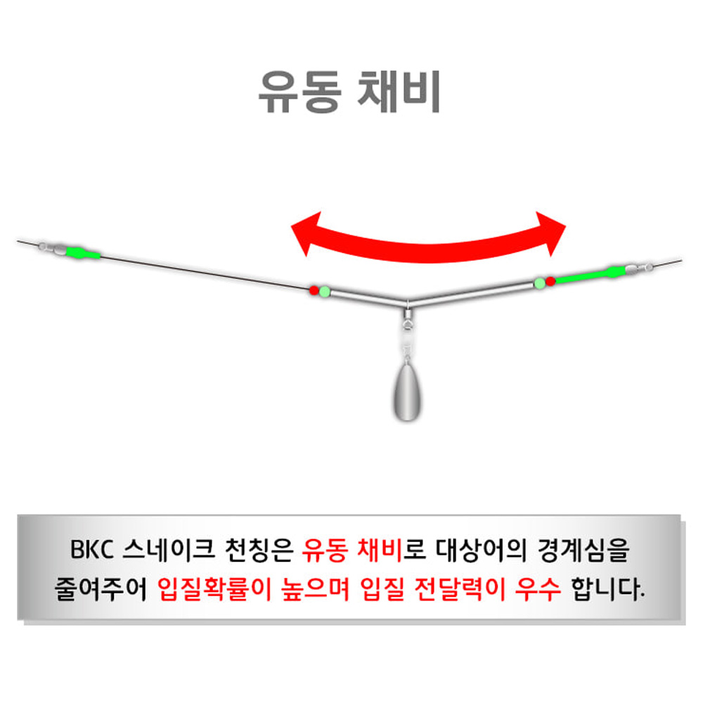 백경 스네이크 천칭 원투 자작채비 천평 도다리 감성돔 장어 우럭 편대 유동 채비 BK-1236 - 상세 이미지 3