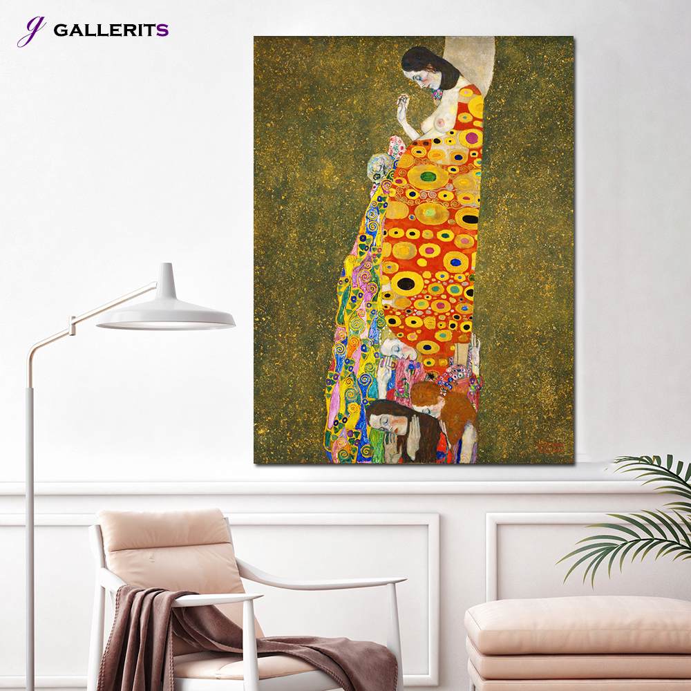 구스타프 클림트 그림 희망2 명화 액자 세로중형 - 상품 이미지