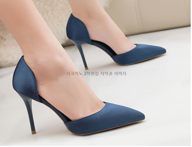 이에나 9cm 스틸레토 사이드오픈 새틴구두 하이힐 3color 상세 이미지 17