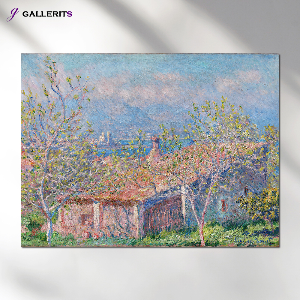 모네 그림 앙티브 정원사 가드너 집 명화 액자 중형 - 상품 이미지