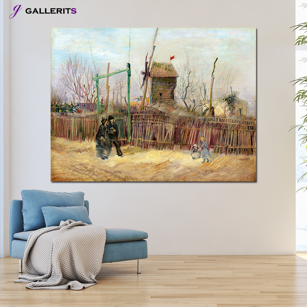 빈센트 반 고흐 그림 몽마르트거리 풍경 명화 액자 중형 - 상품 이미지