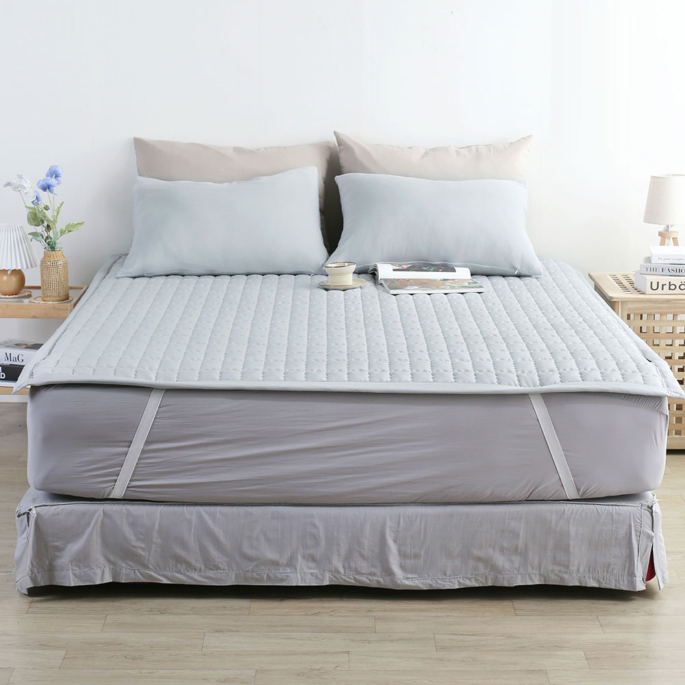 호텔 두꺼운 모달 침대패드 사계절 고정밴드 순면 피그먼트 누빔 매트리스 이불패드 클로이 Q
