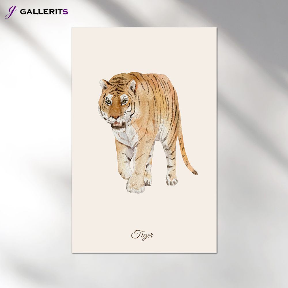 핑크 호랑이 사진 그림 액자 안방 인테리어 중형 - 상품 이미지