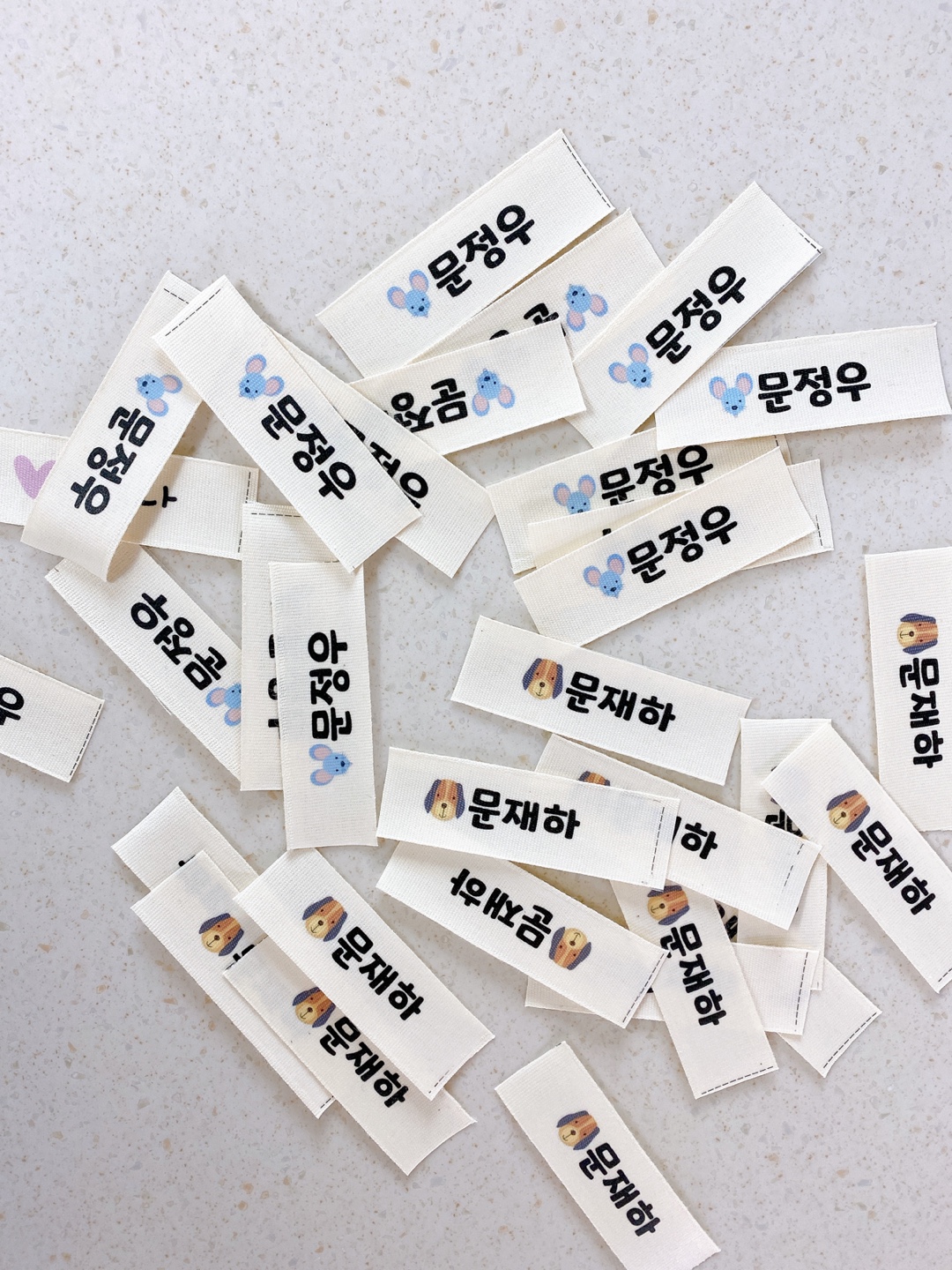 면라벨 포토 의류용네임라벨 분실방지 네임택 이름표 공단라벨 소량 유치원 어린이집준비물 - 상세 이미지 3
