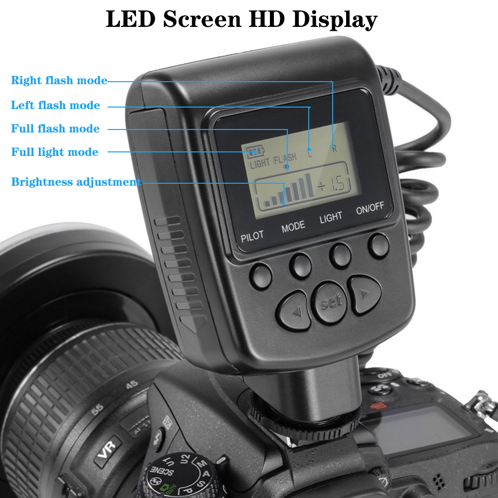 DSLR 캐논 니콘 호환 접사 링 후레쉬 카메라 플래시 라이트 마운트 RF-550D - 상세 이미지 3