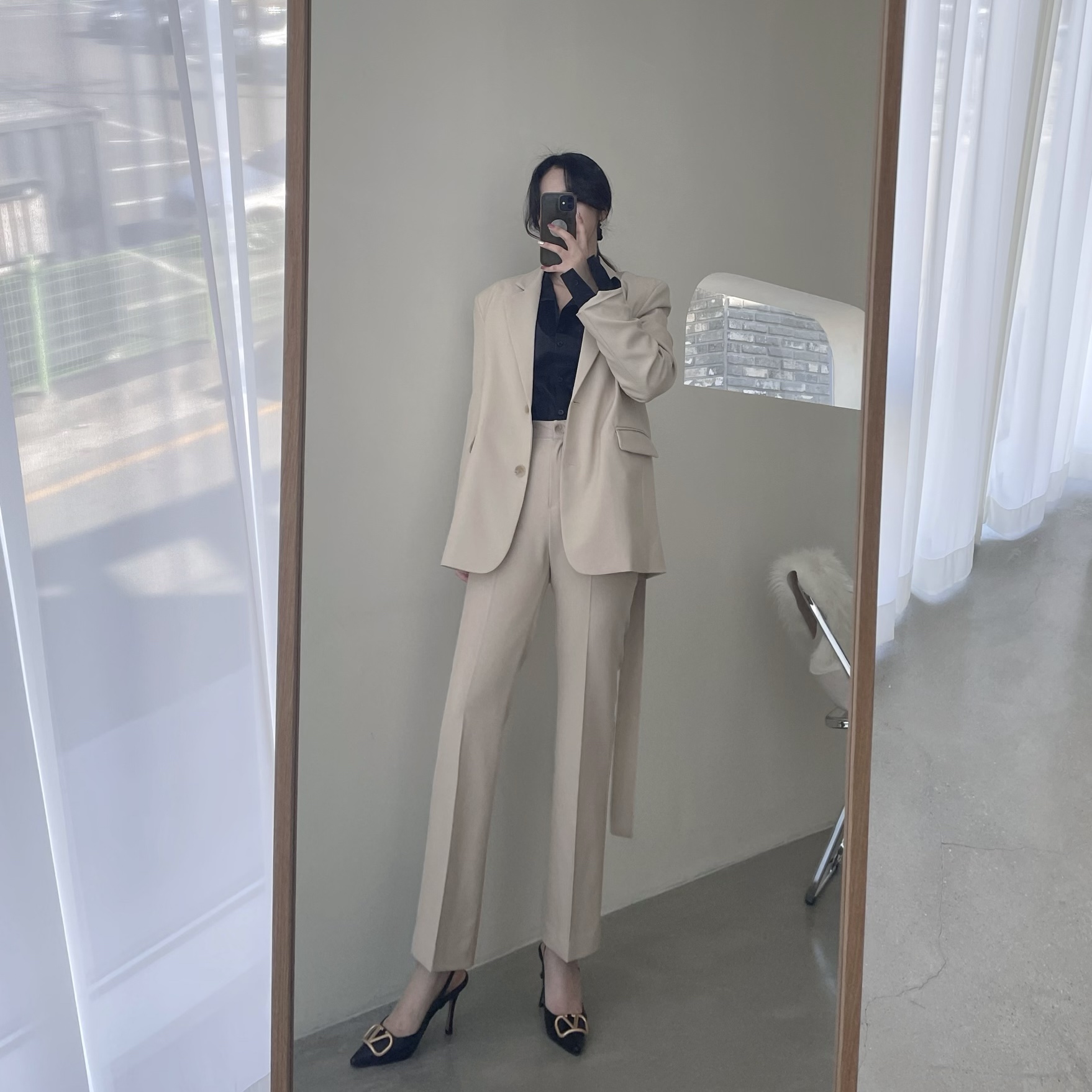 [고급스러움 / 만능템] 8cm 브이 골드메탈 슬링백힐 3color 상세 이미지 82