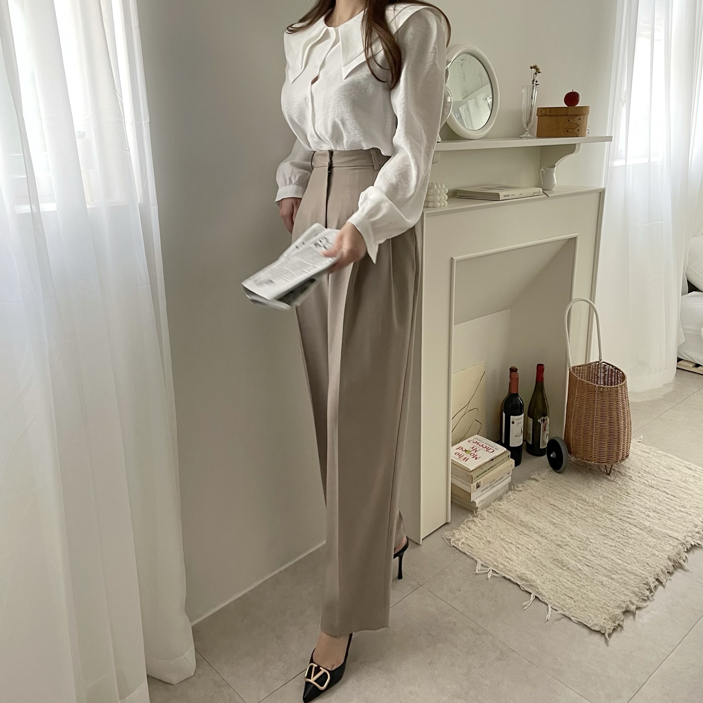 [고급스러움 / 만능템] 8cm 브이 골드메탈 슬링백힐 3color 상세 이미지 94