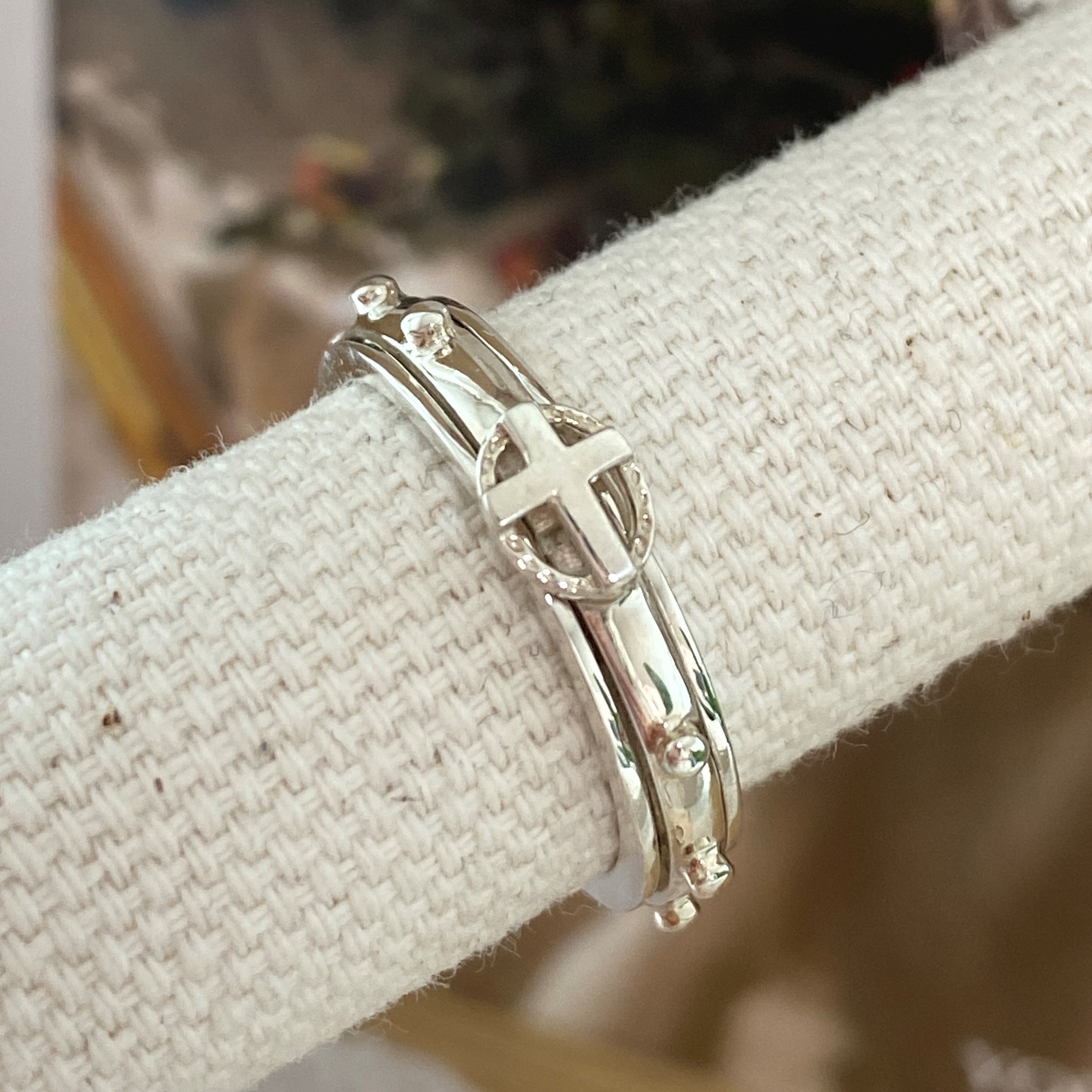 회전 묵주반지 명동성당 십자가 남자 묵주반지