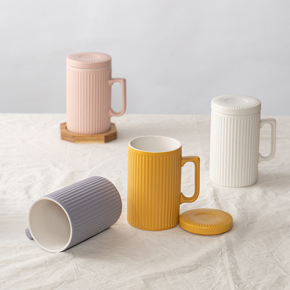 mano 카페마카롱 머그잔 예쁜머그컵 450ml [국내직접생산] 집들이선물