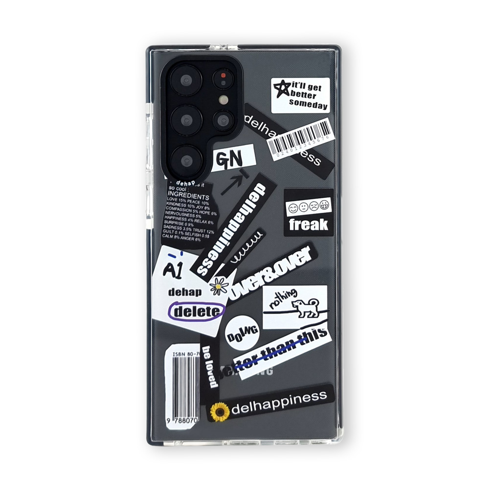 dehap 아이폰 16프로 맥스 케이스 블랙 라벨 투명 - 상세 이미지 3