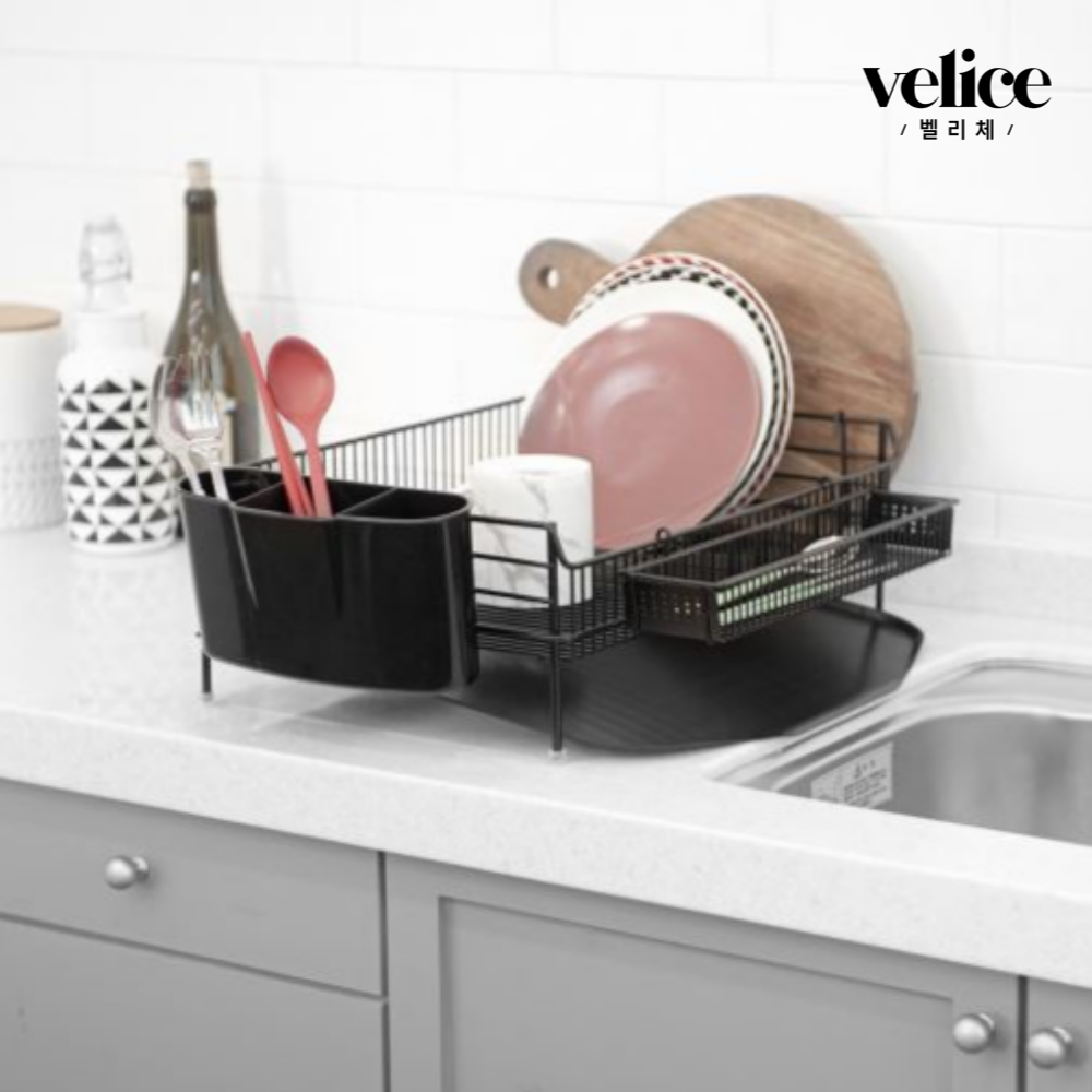 벨리체 올스텐 올칼라 식기건조대 대형1단 자동물빠짐