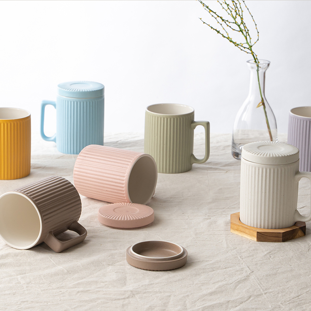 mano 카페마카롱 머그잔 예쁜머그컵 450ml [국내직접생산] 집들이선물